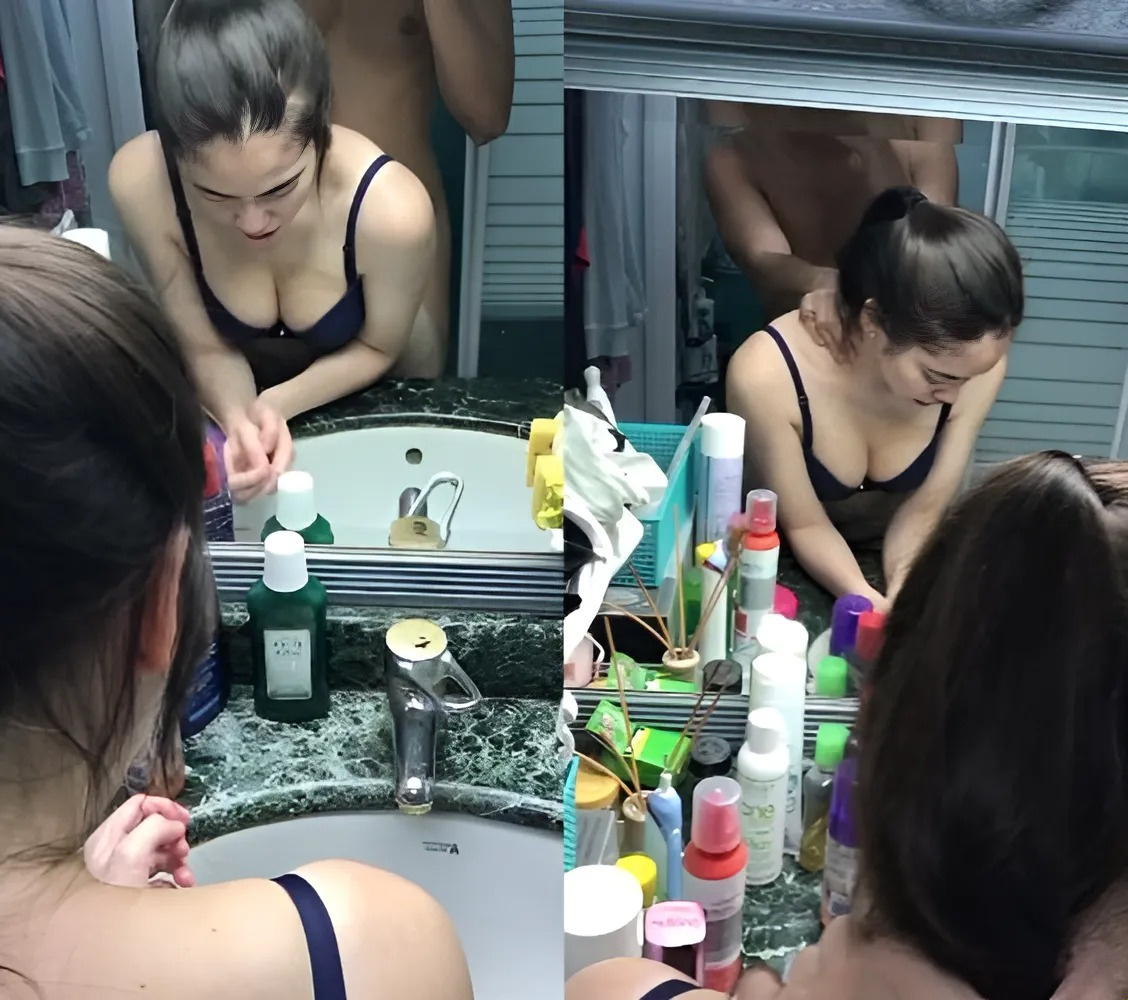 Doggy gymer na nakikipagtalik sa makeup room