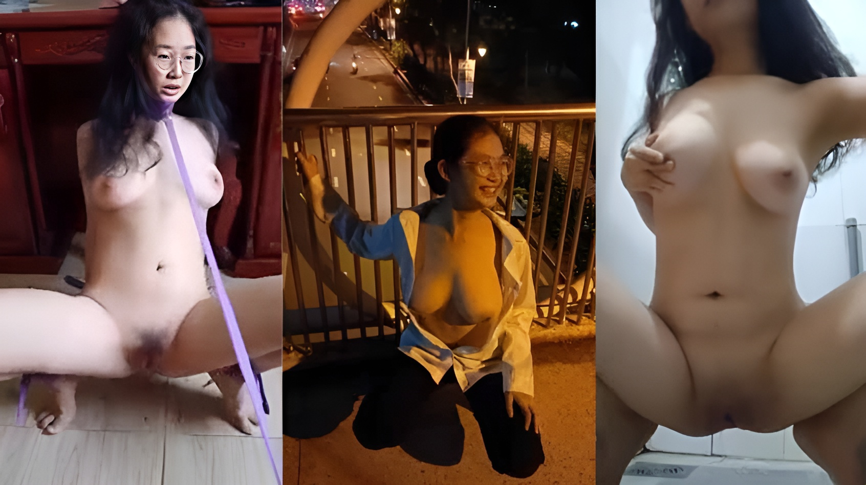 The bespectacled student with curly hair likes sadism and public